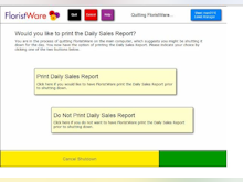 FloristWare Software - FloristWare allows users to print daily sales reports