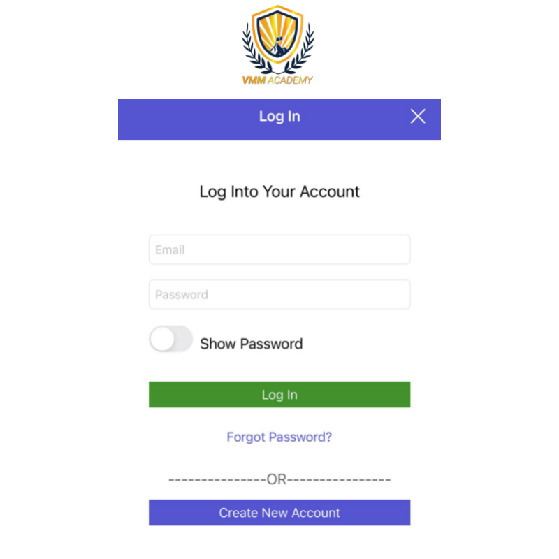Example of our login on an apple phone.