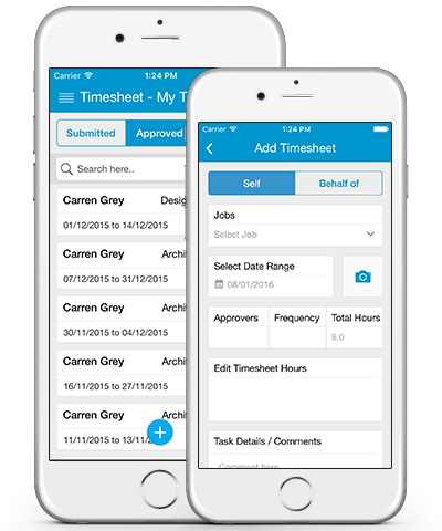 CEIPAL Workforce Software - Manage timesheets via the CEIPAL mobile app