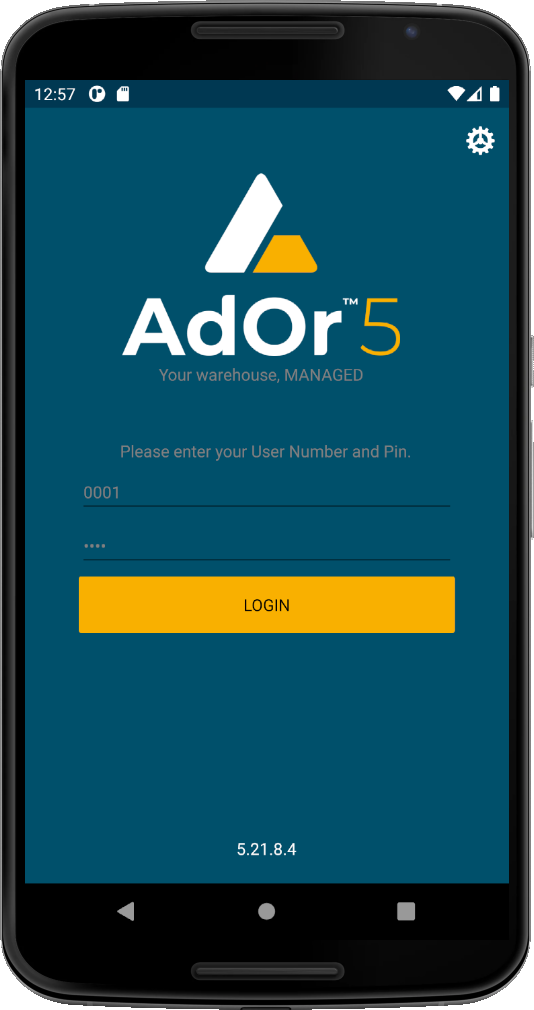 AdOr screenshot: AdOr login page