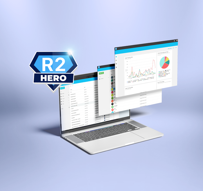 R2 Rental Equipment Management Software Software - Save the day and hours of your time with R2 Hero, an advanced data analytics module to create custom reports and dashboards in minutes, plus automate reports to your team members.