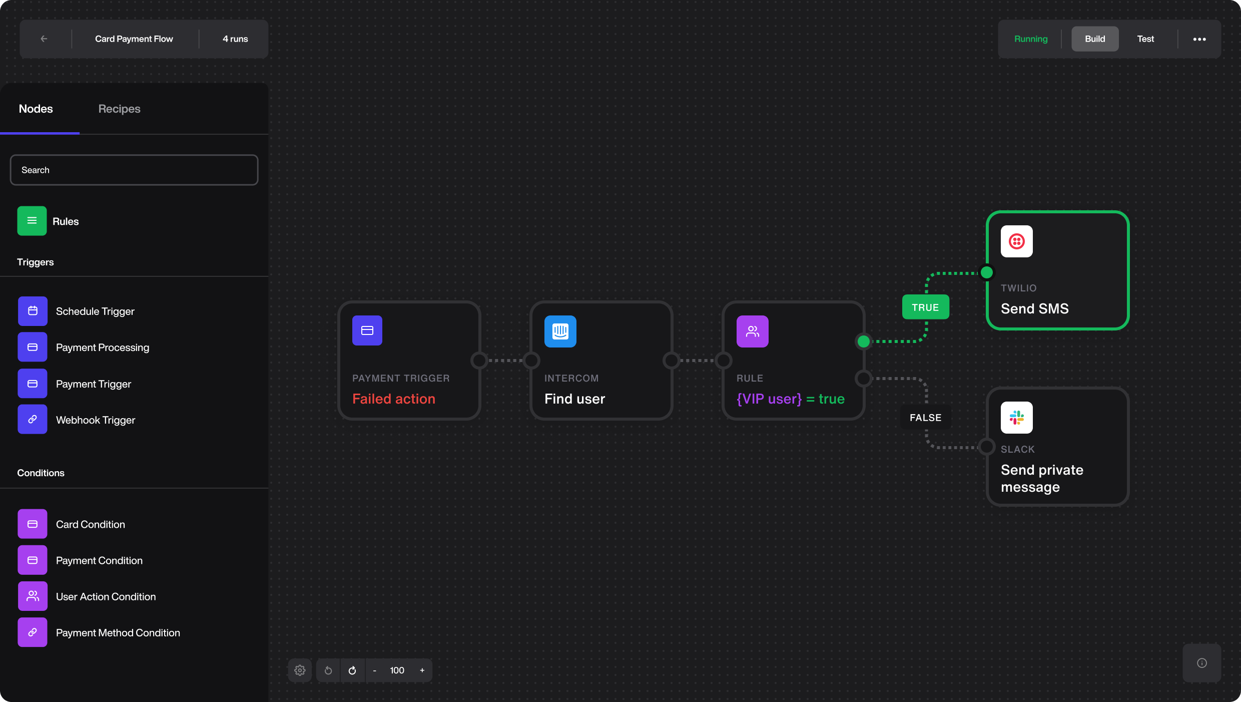 WhenThen screenshot: WhenThen-platform