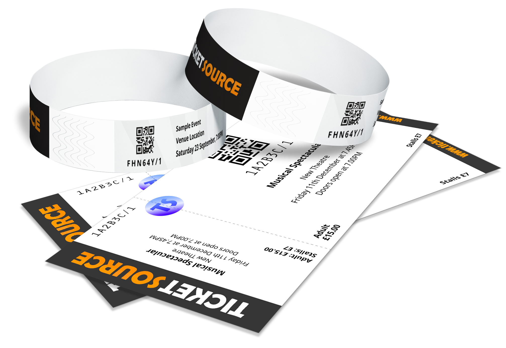 Our system offers a range of ticket formats including print at home tickets, mobile tickets, wristbands and traditional thermal printed tickets.