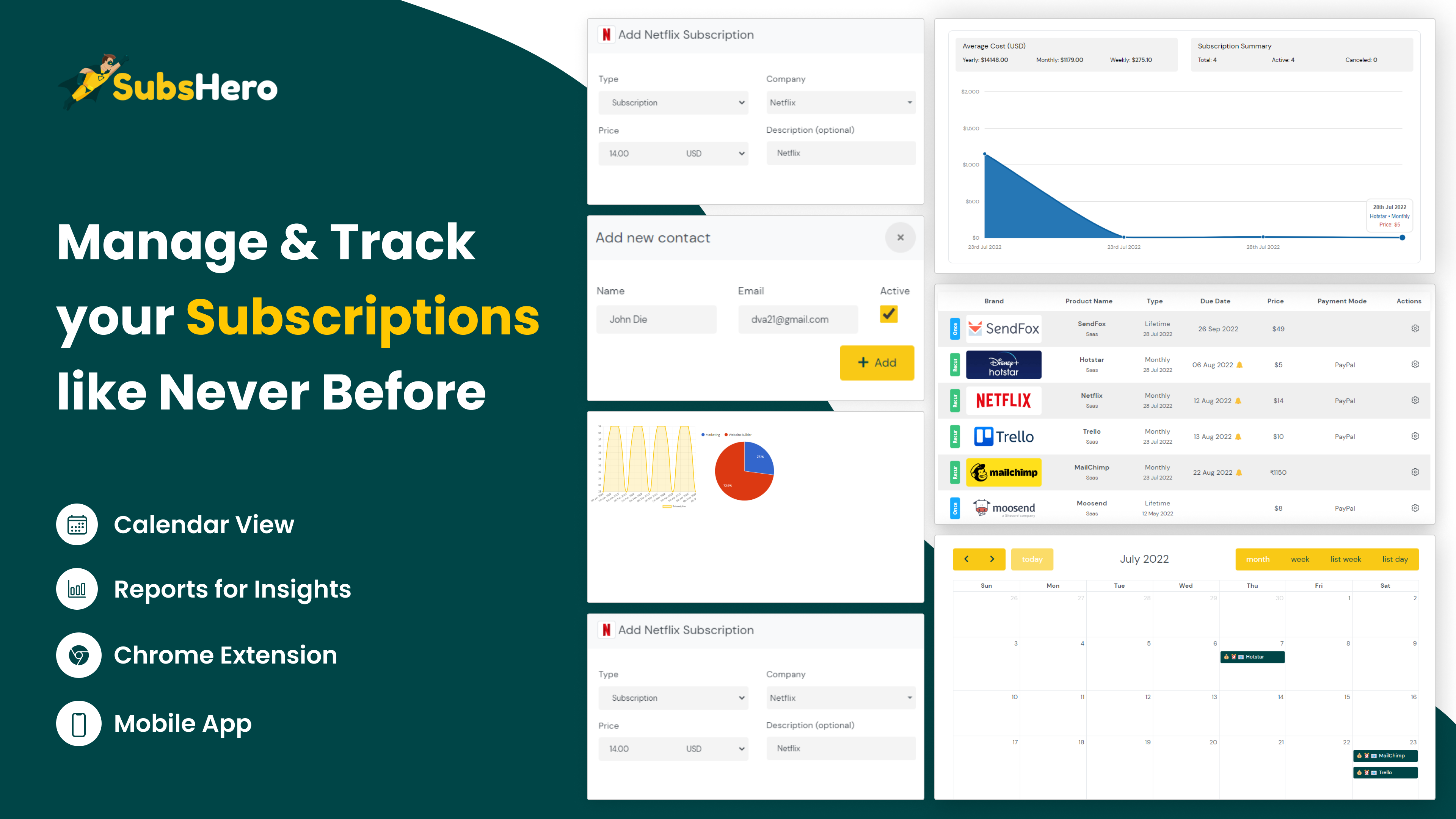 Subshero screenshot: Subshero