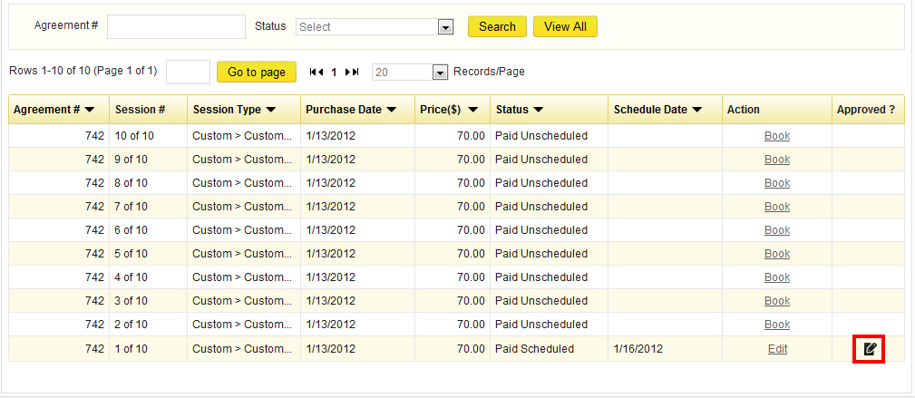 Users can view full agreement and purchase histories for members in iGo Figure