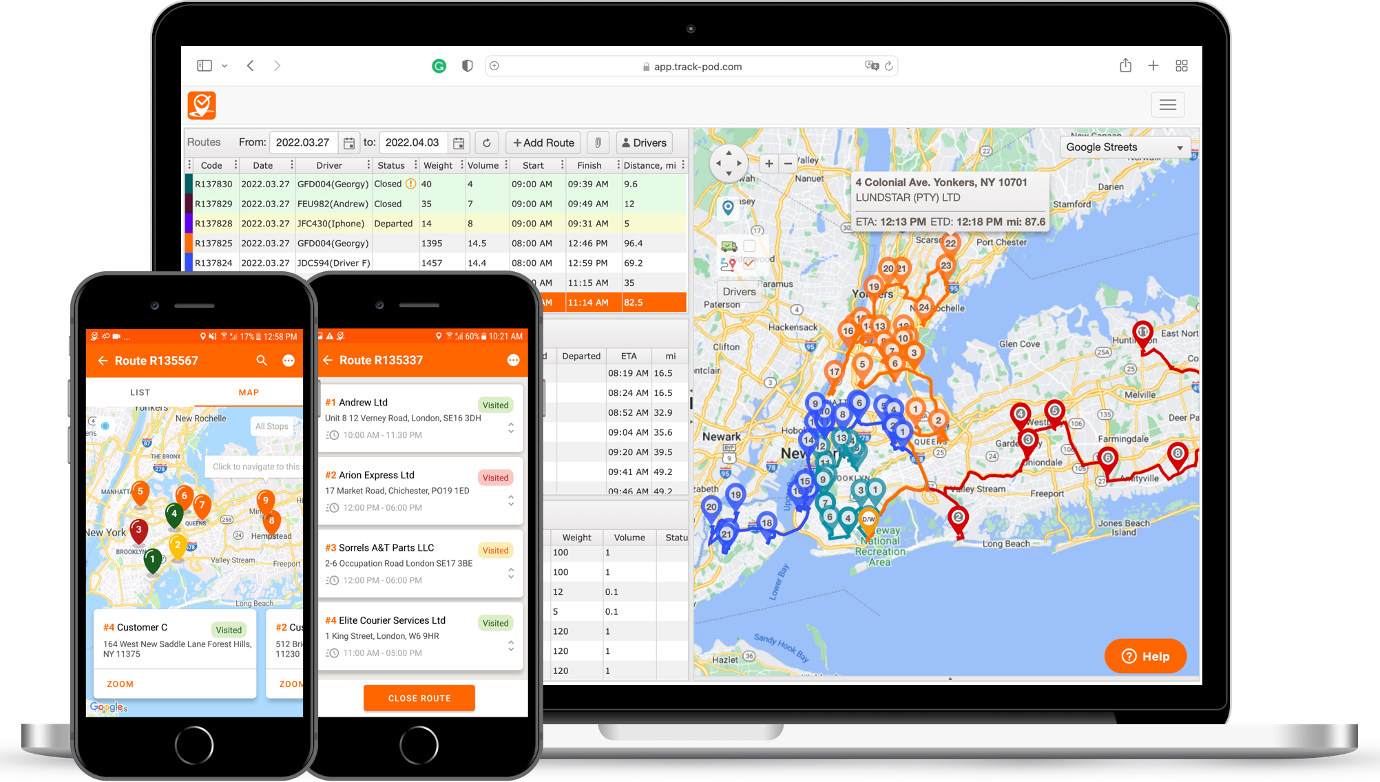 Track-POD Software - Route Planning Software & Driver App