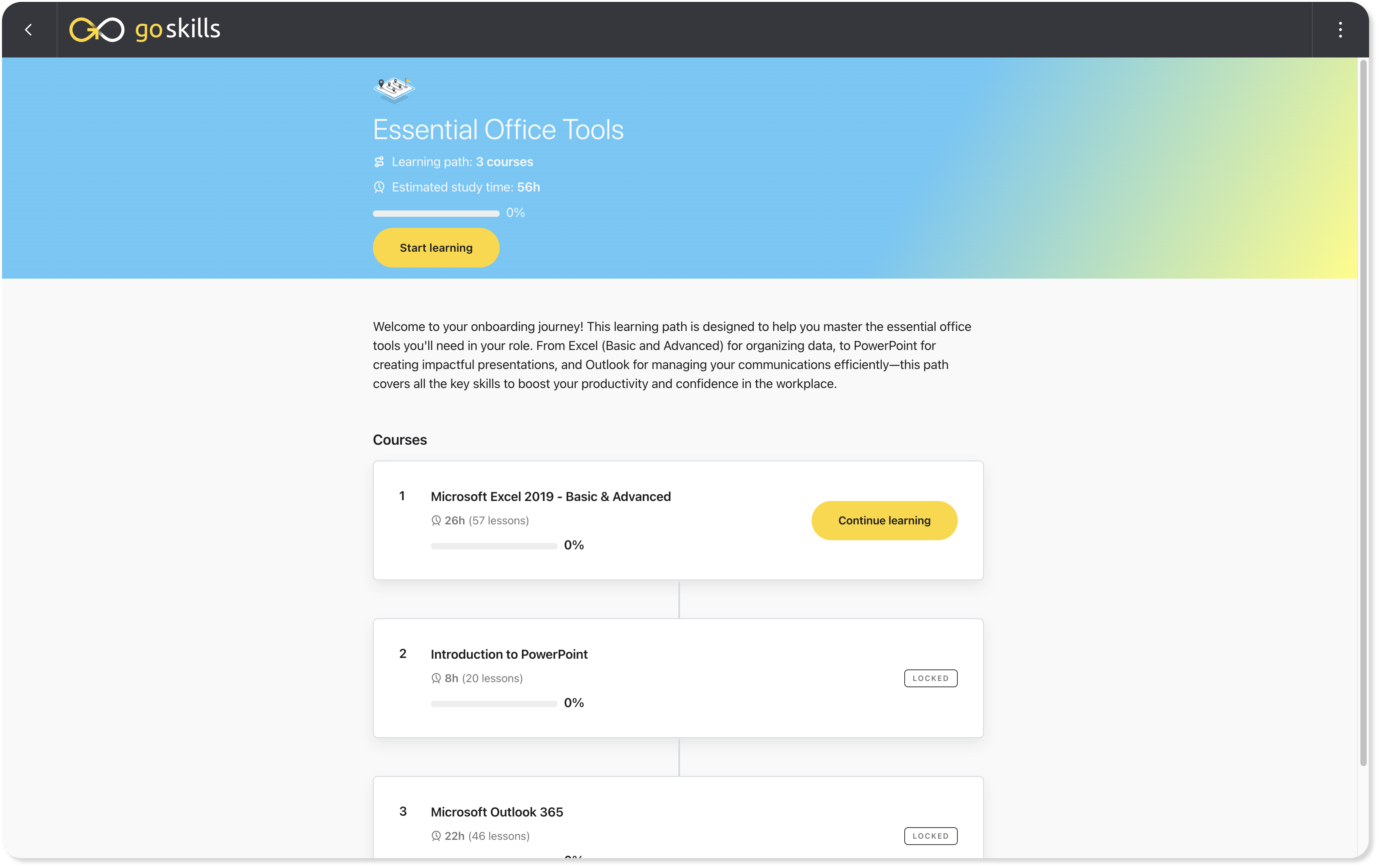 GoSkills Software - Effortlessly tailor the learning journey for each member of your organization. Administrators can seamlessly craft or assign personalized learning paths, set due dates, and monitor the success of their L&D initiatives with advanced reporting tools.