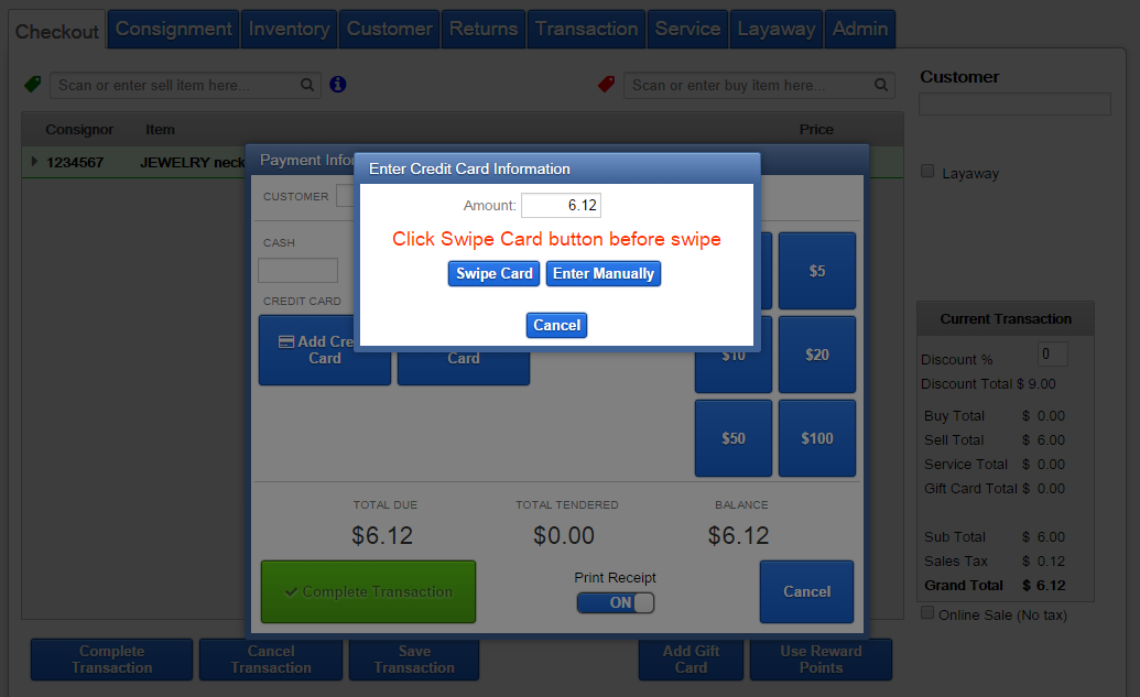 SimpleConsign Software - SimpleConsign also includes integrated credit card processing capabilities