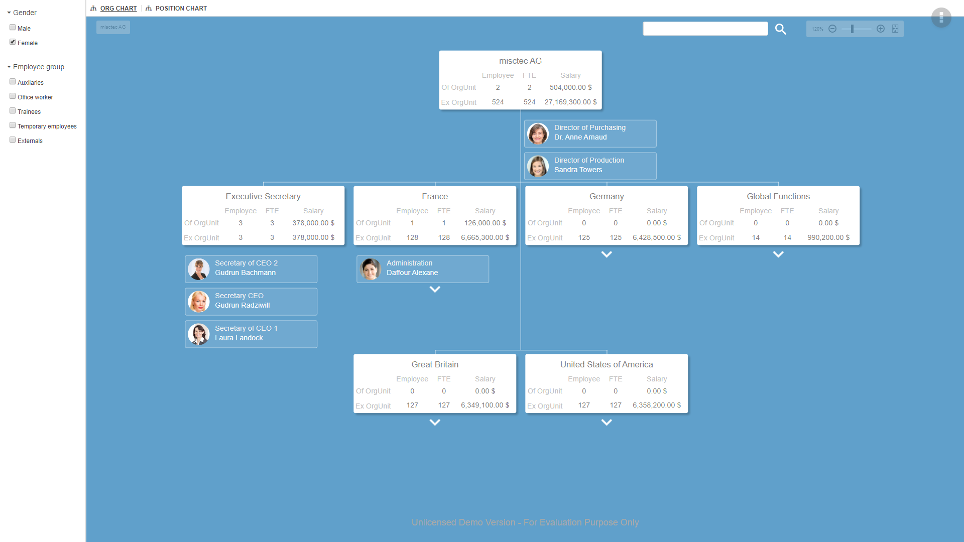 Ingentis org.manager Software - Quick and easy creation of org charts tailored to the customer's needs