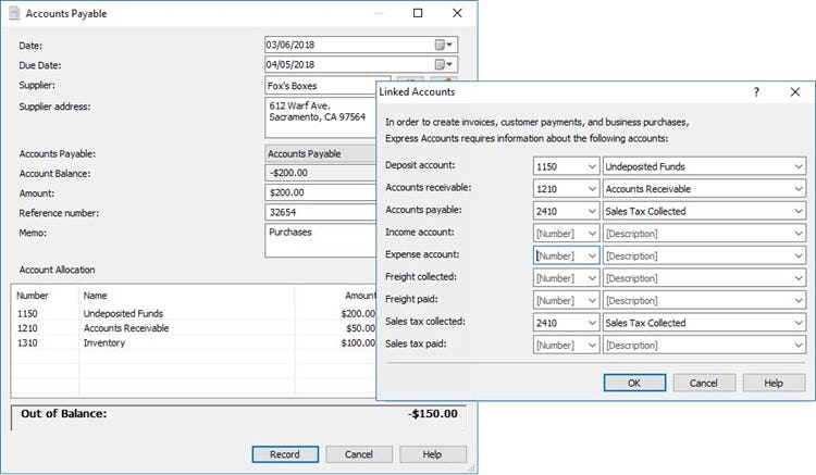 Express Accounts Software - Express Accounts accounts payable details
