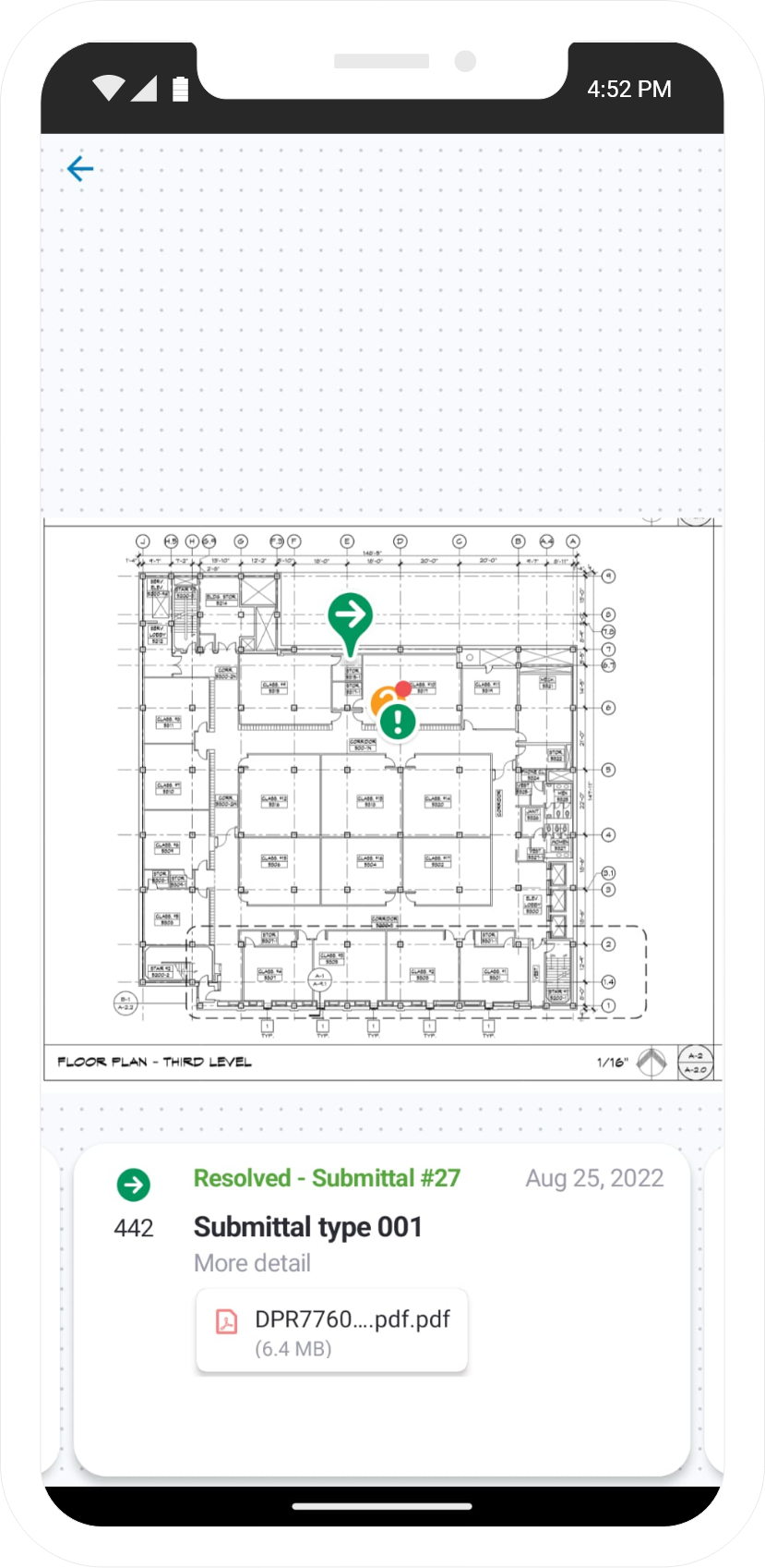 Plan View on mobile app