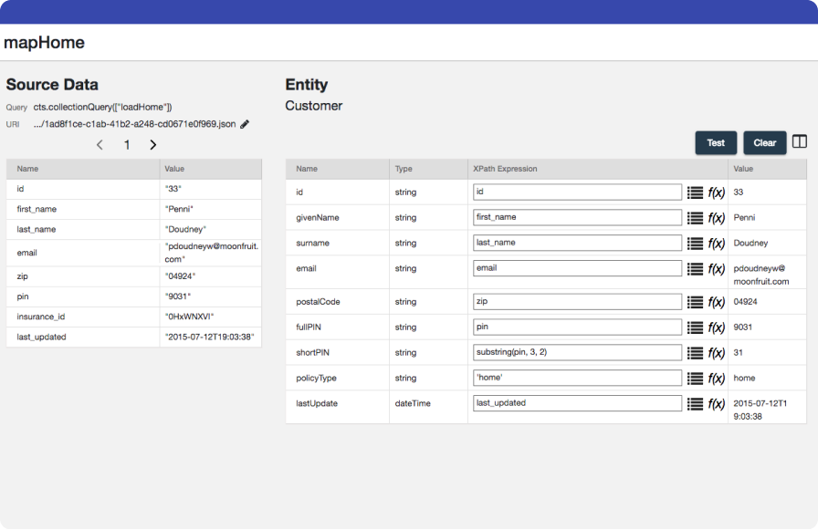 MarkLogic data pipeline
