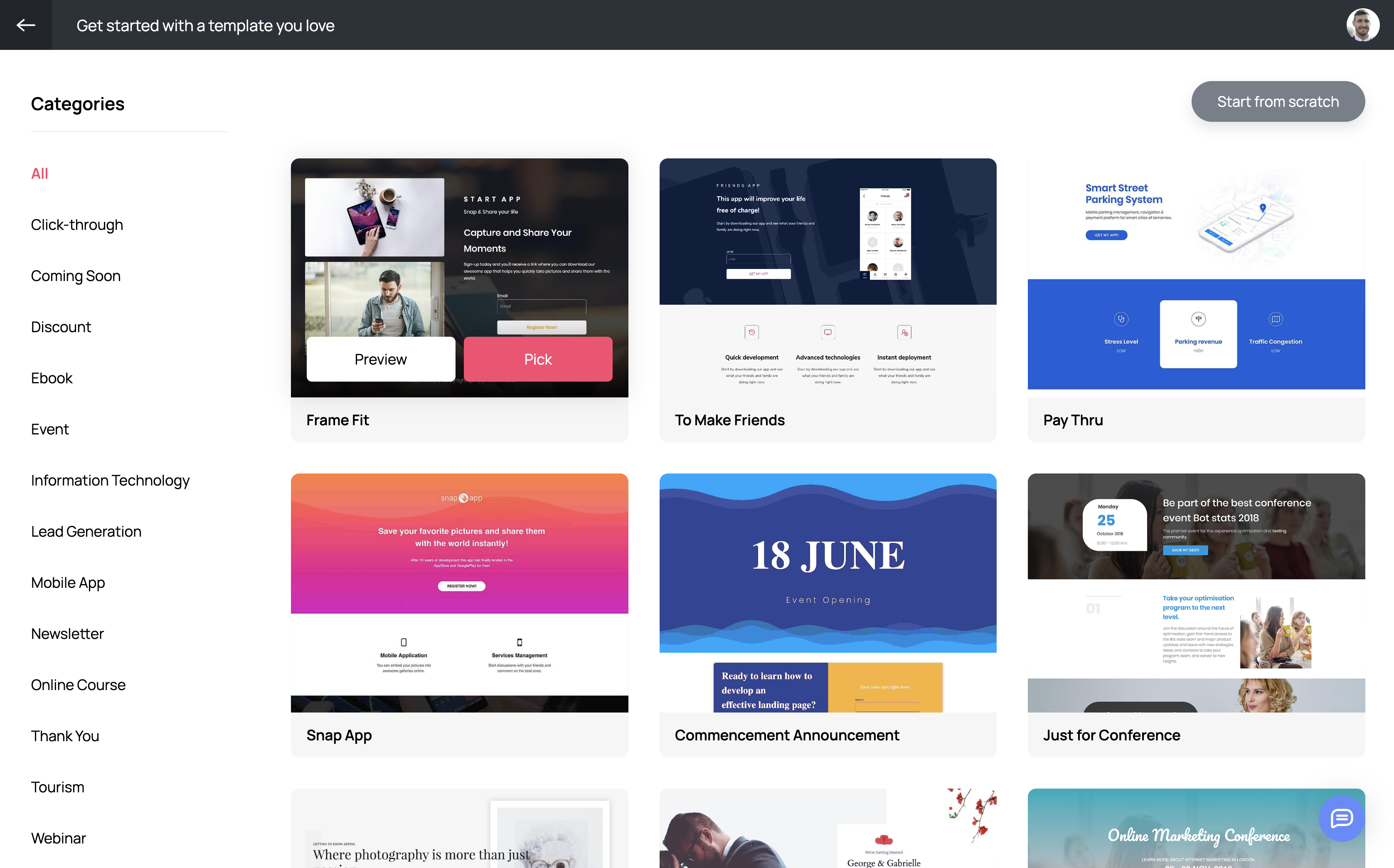 Choose from our 100+ professional landing page templates for your next landing page.
