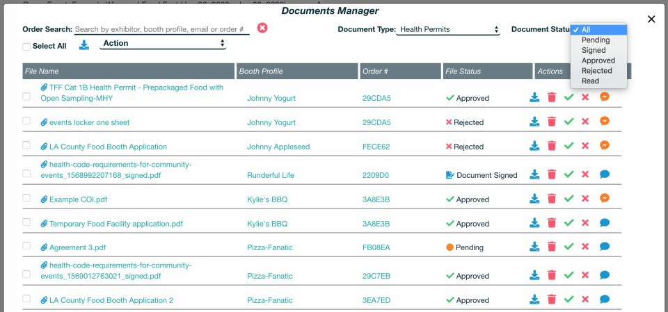 Events Locker Software - Documents Manager