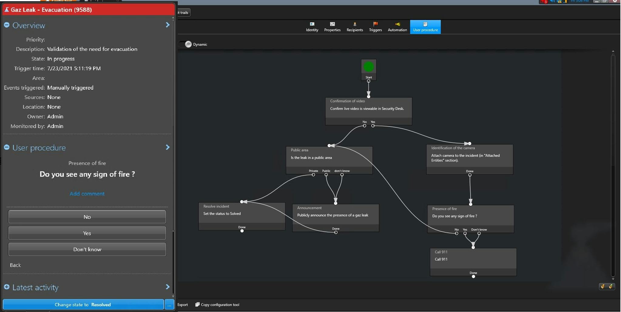 Mission Control Software - Dynamic standard operating procedures consider operator input to adapt incident responses within context. This allows operators, regardless of their experience level, to react swiftly and confidently.