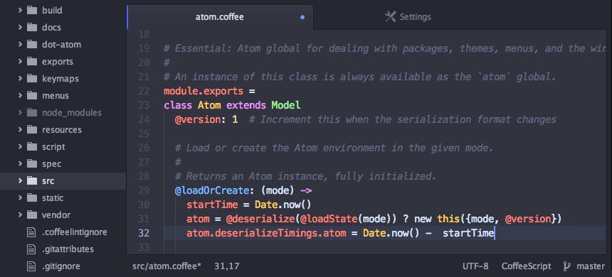 Atom Editor Software - 2