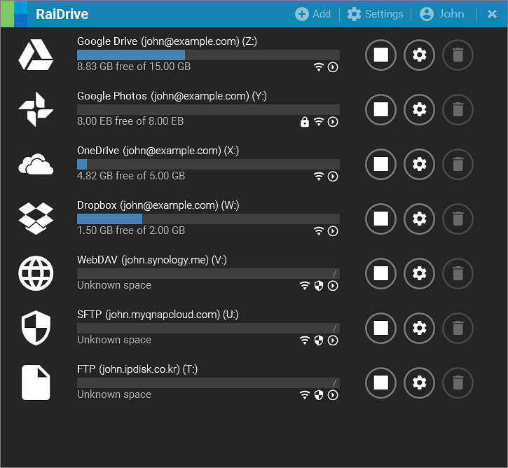 RaiDrive 소프트웨어 - 1