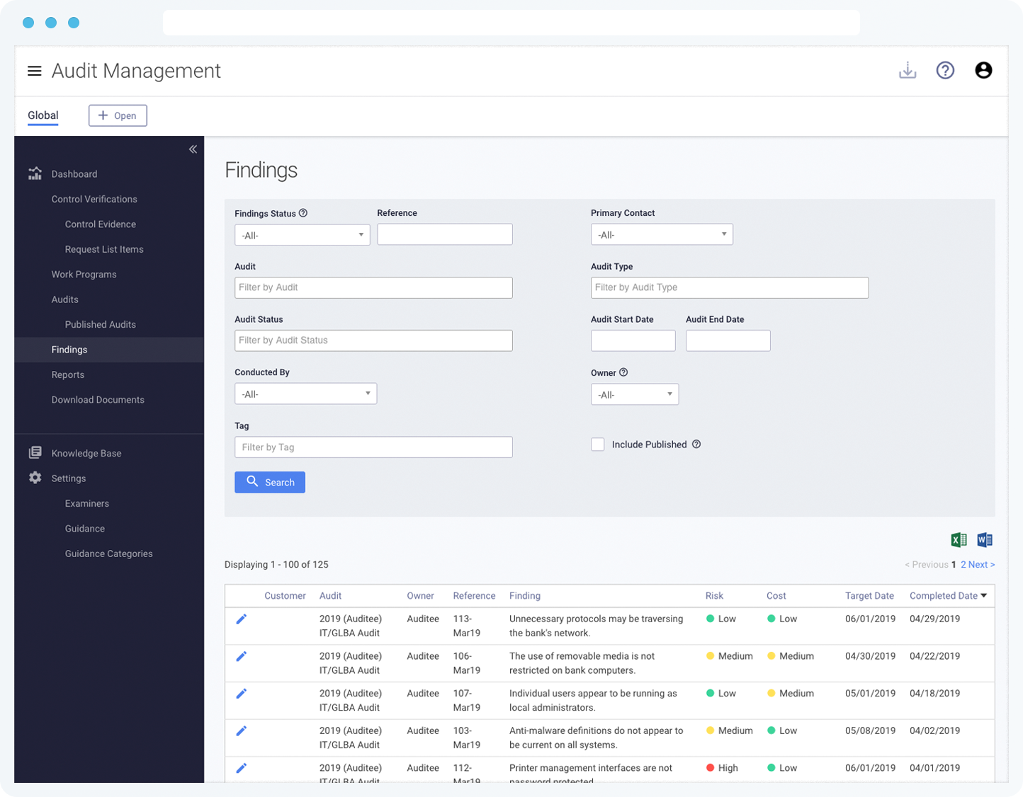 Tandem audit management
