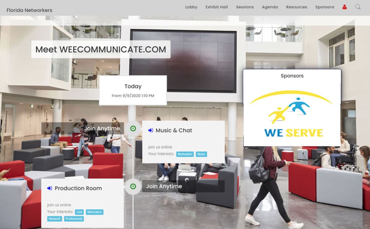 WEEcommunicate.com virtual lobby