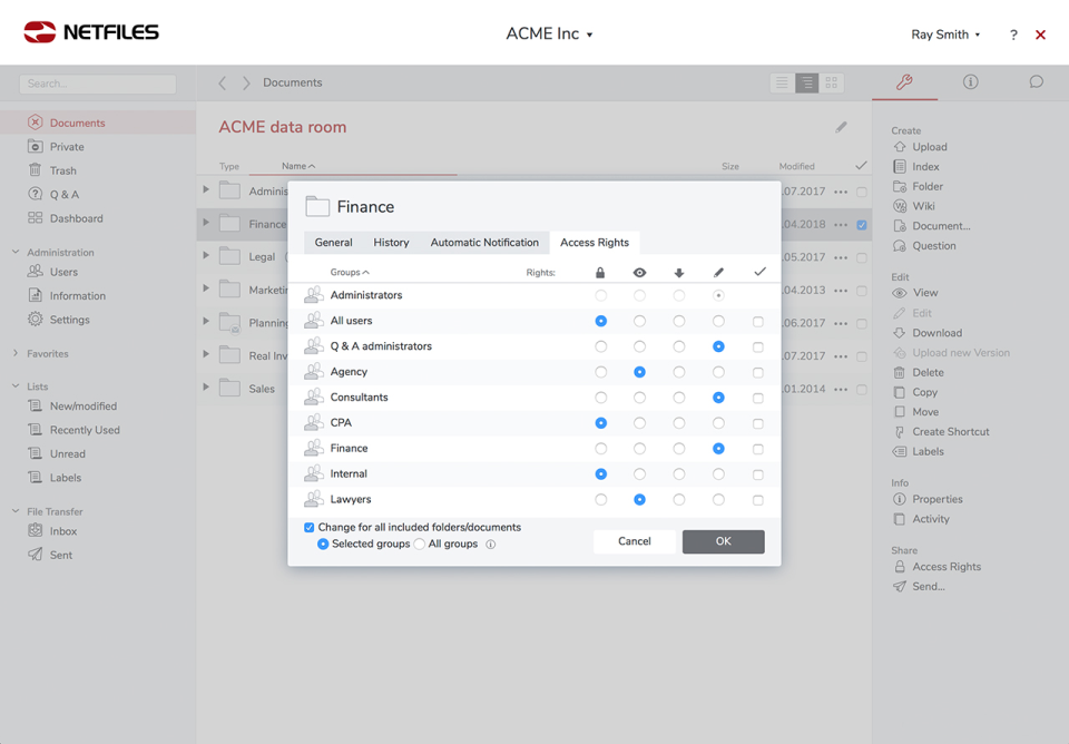 Access rights in netfiles-thumb