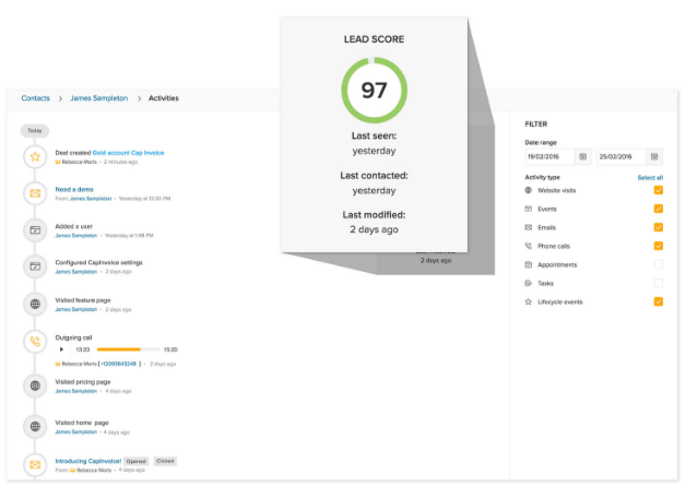 Freshworks CRM Lead Score