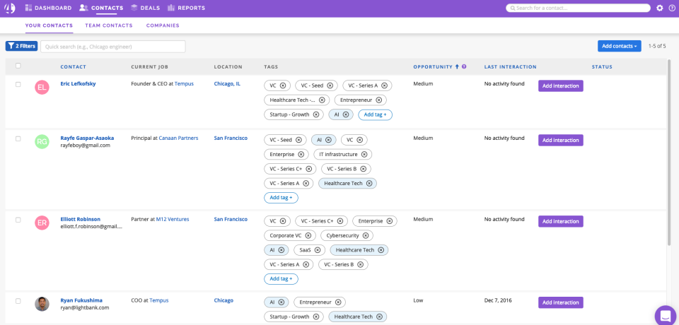 4Degrees Software - Intuitive search functionality helps users tag focus areas within networks and find required information