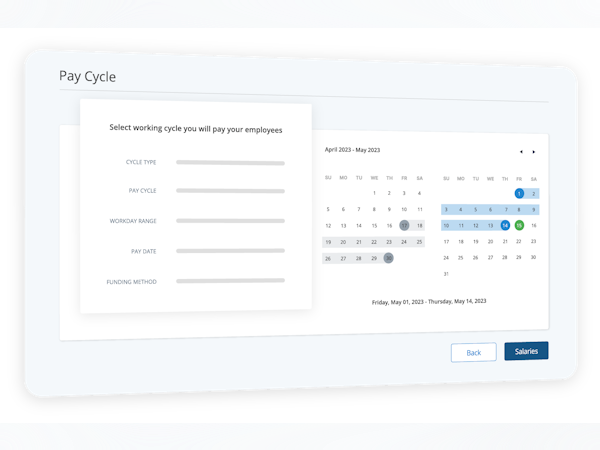 Payment Evolution Software - Select a pay cycle.