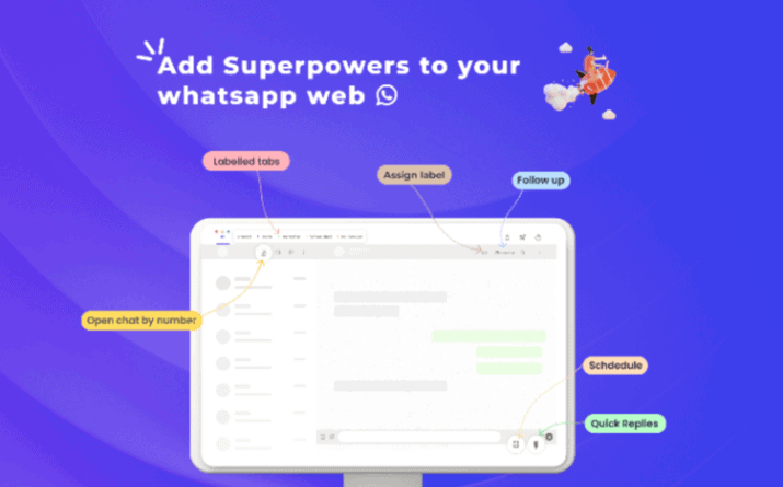 EazyBe screenshot: Supercharge Your WhatsApp by Adding Superpowers To It. Create Funnels, Schedule Messages, Team Management, ChatGPT, Set Reminders,Create Workflow all on WhatsApp Web.