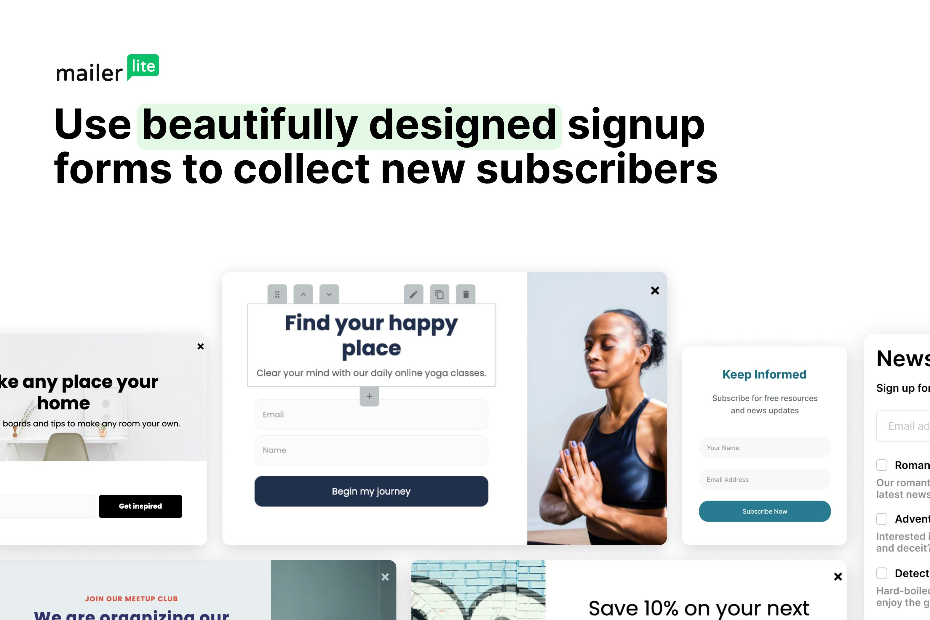 MailerLite Software - Sign-up forms to collect new subscribers