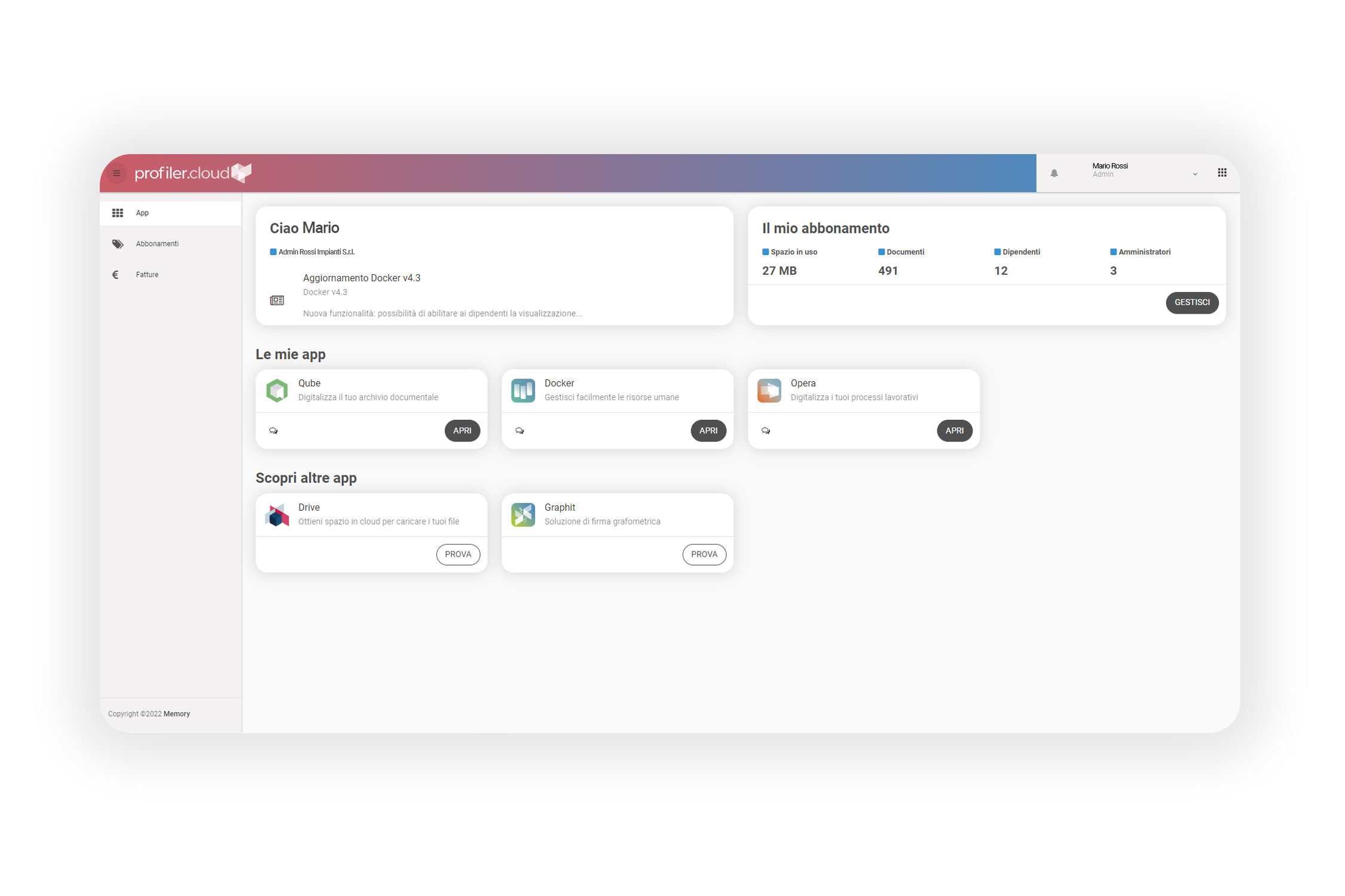Profiler Cloud screenshot: Profiler Cloud app
