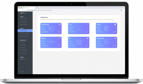 Avatao screenshot: Avatao collections