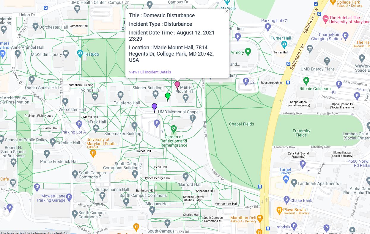 Crime Mapping: plot and categorize incidents on Google maps tool