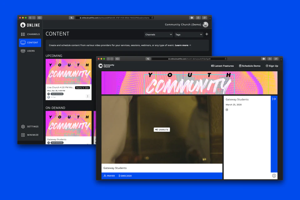 Stream and take an event fully online with the best custom online event pages.