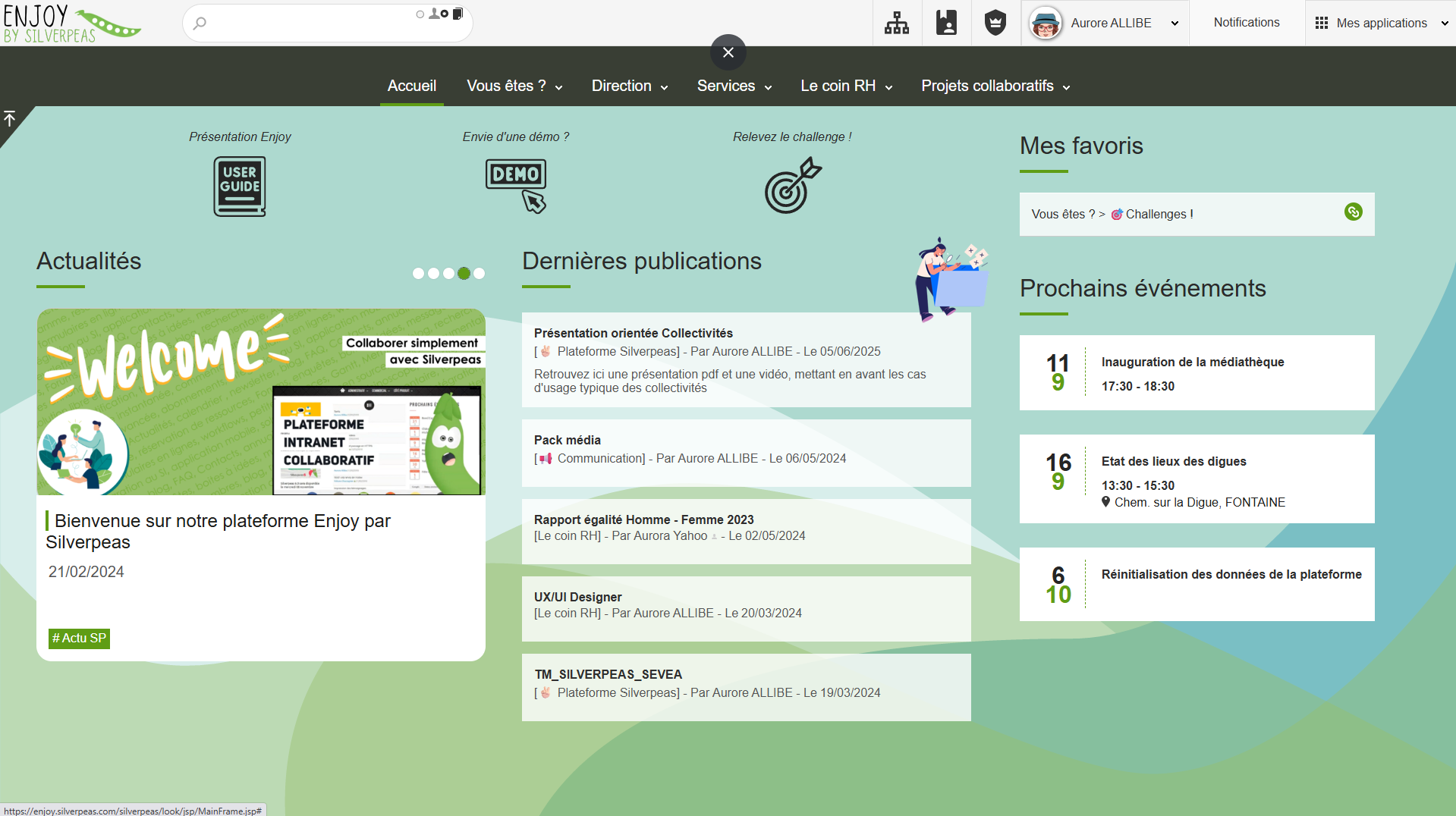 Silverpeas screenshot: Silverpeas overview