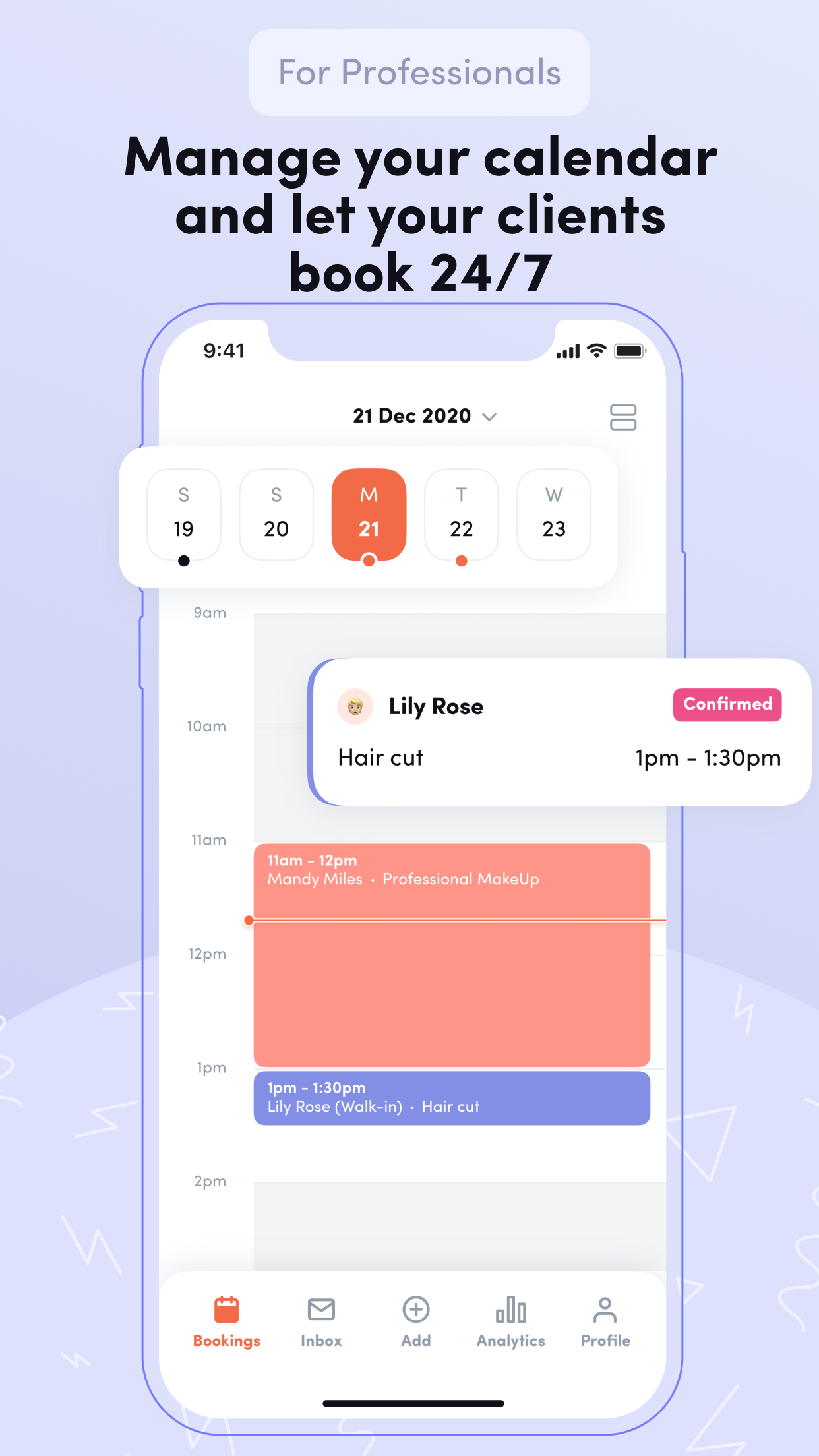 Readyhubb Software - Set your schedule - Manage your appointments