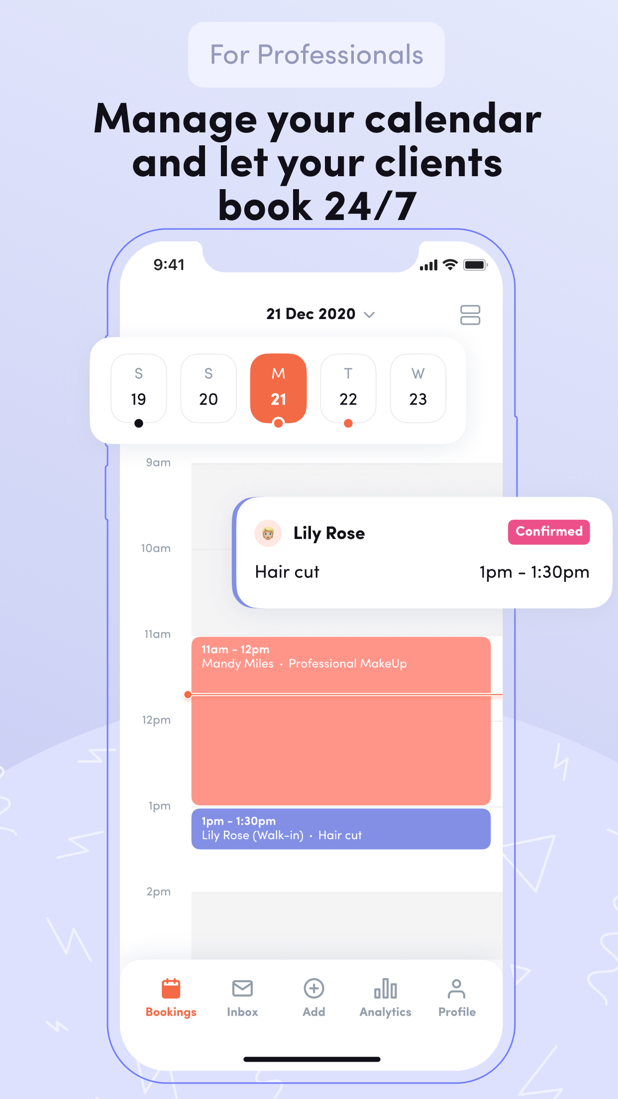 Readyhubb Software - Set your schedule - Manage your appointments