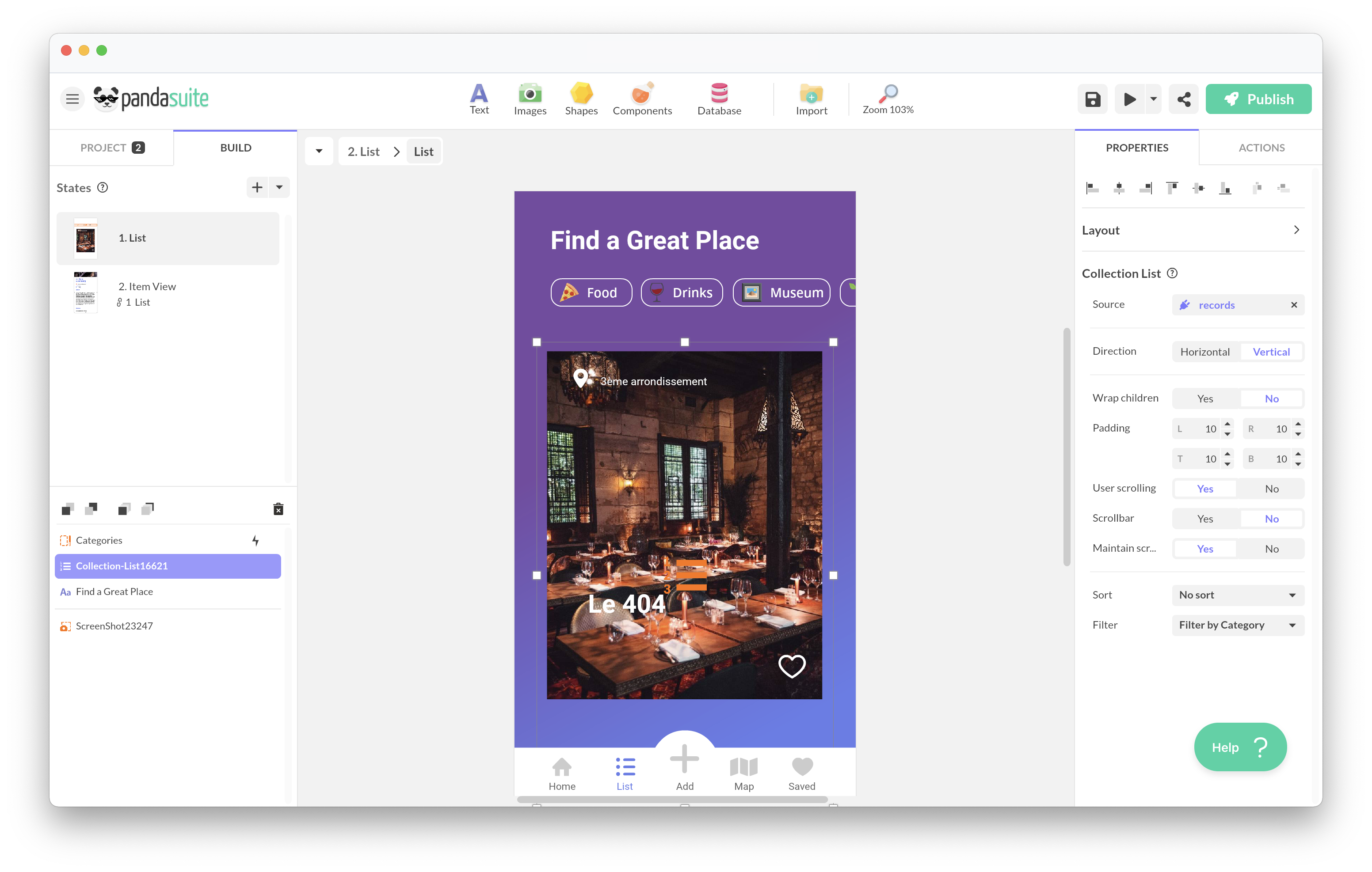 PandaSuite Software - PandaSuite editor