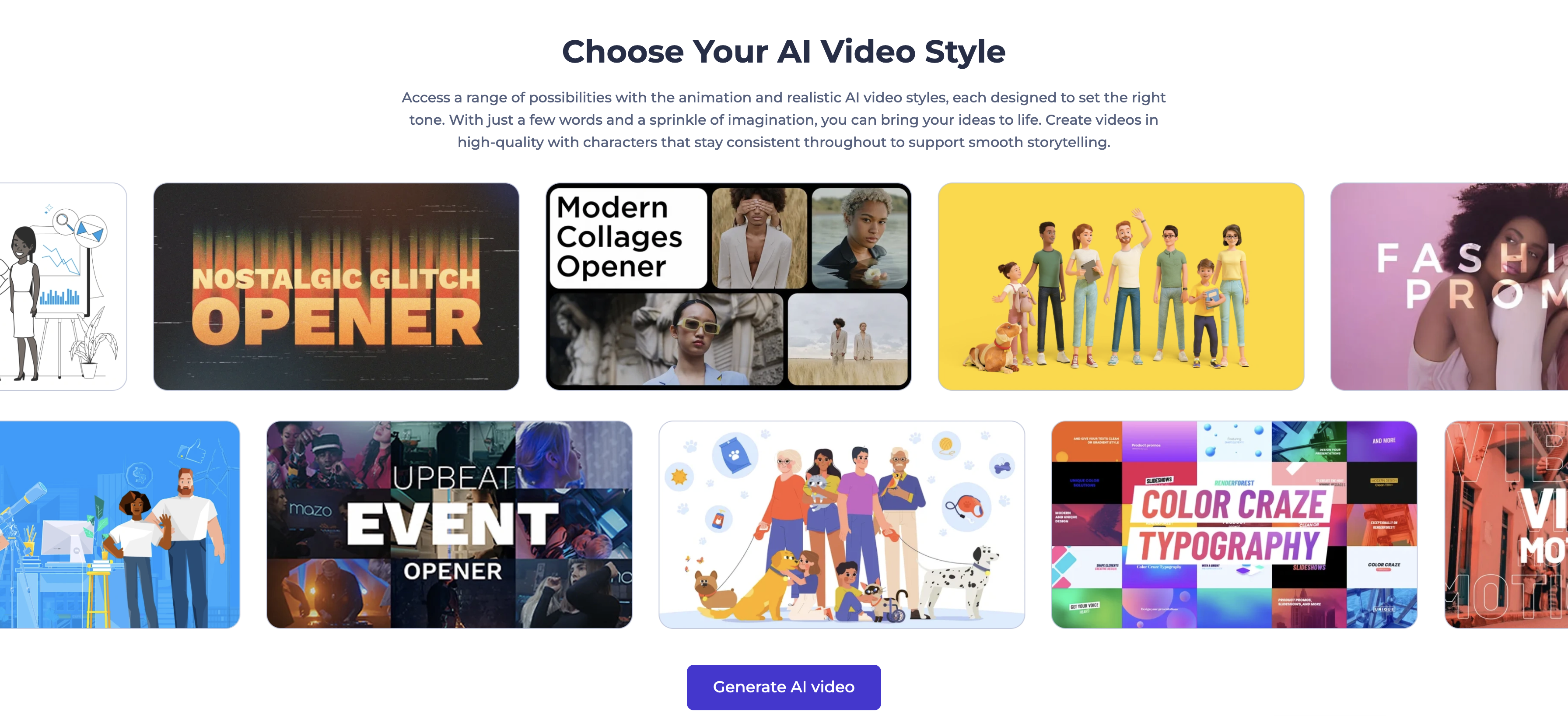 Renderforest Logiciel - 1 - aperçu
