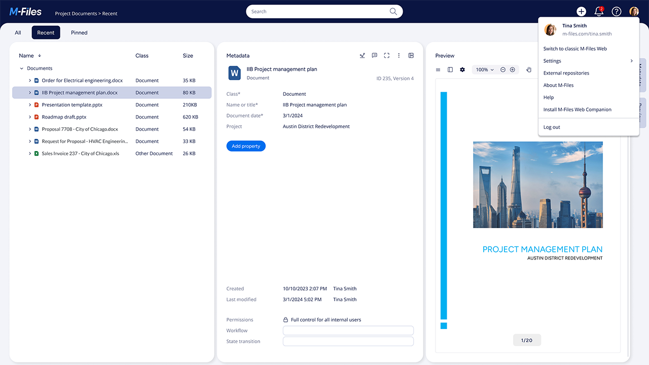 M-Files Software - M-Files profile setup and access across mobile and desktop platforms