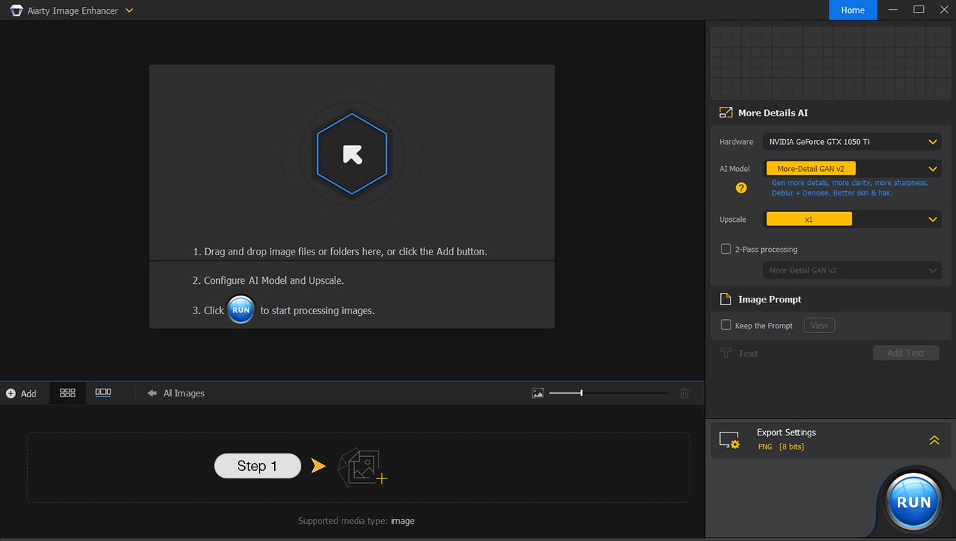 Aiarty Image Enhancer Software - Aiarty Image Enhancer uploading images
