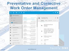 FacilityONE Software - FacilityONE UNITY provides access to features for preventative and corrective work order management