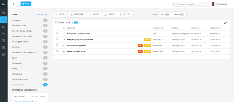 Cayzu screenshot: Identify and resolve the most critical customer issues
