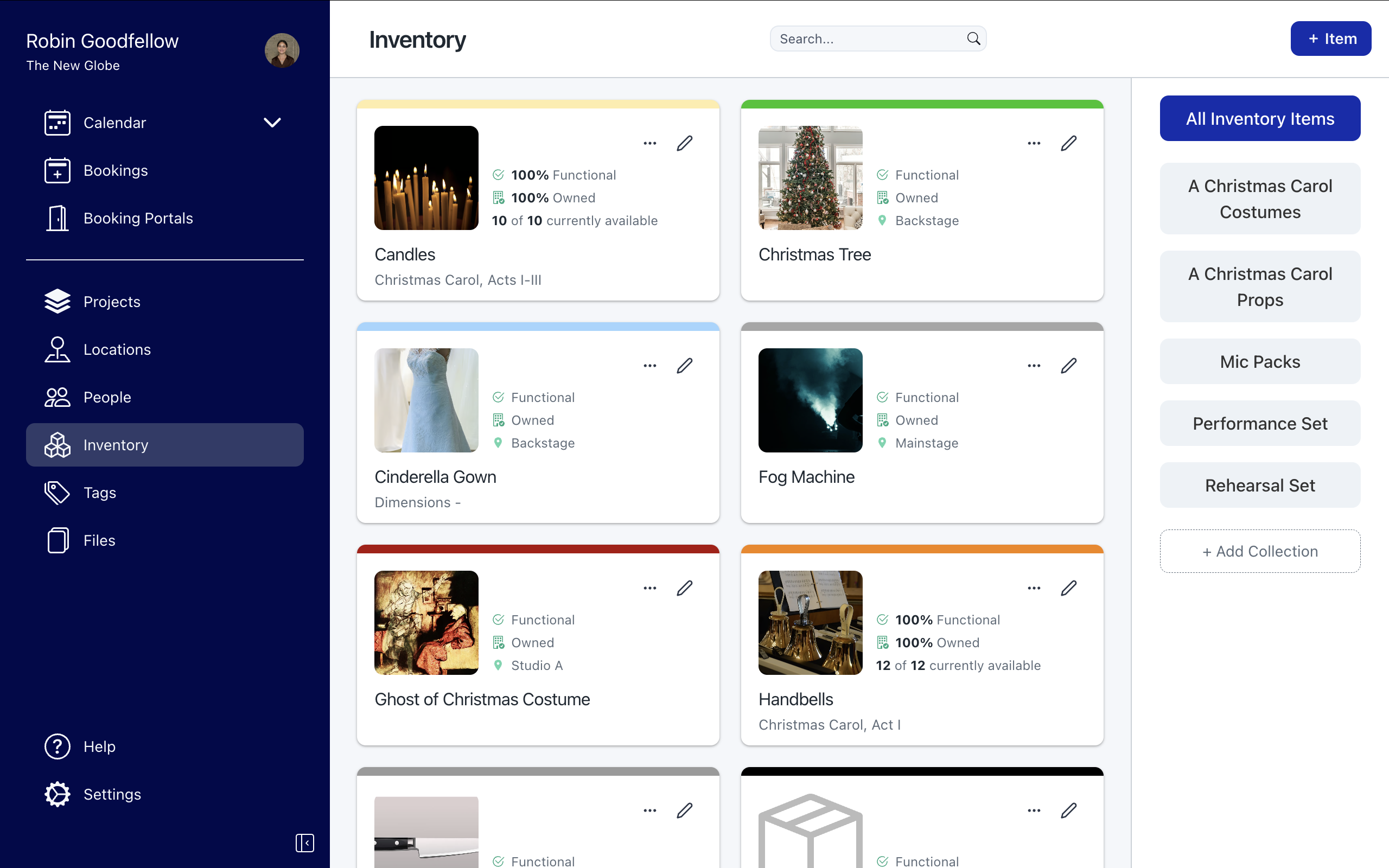 Prospero Software - Inventory resource page