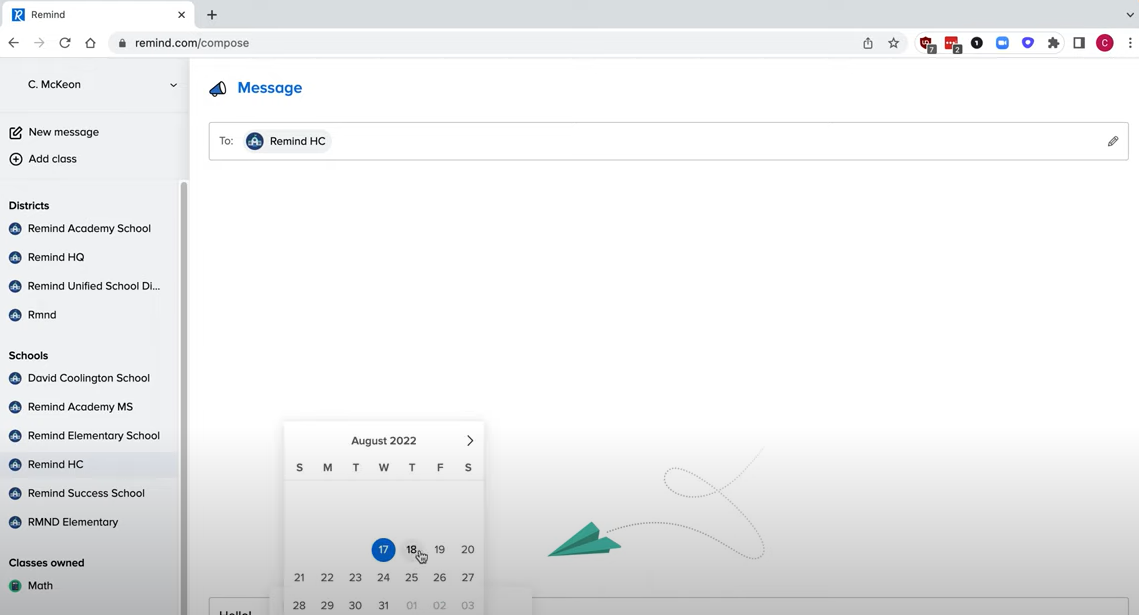 Remind Software - Remind scheduling
