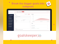 goalskeeper.io Software - break goals into subgoals and tasks