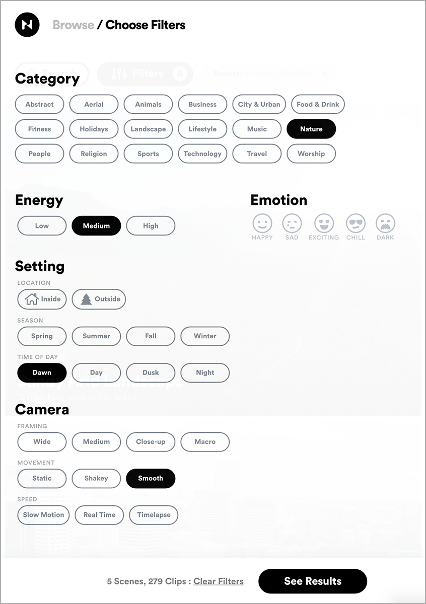 Nucleus media library filters