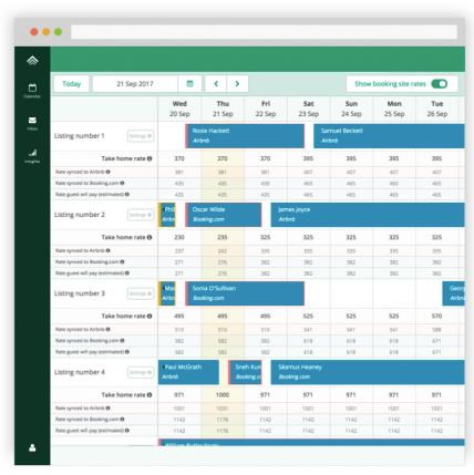 Uplisting Software - Show or hide rates synced to booking sites and quickly see the price guests will pay