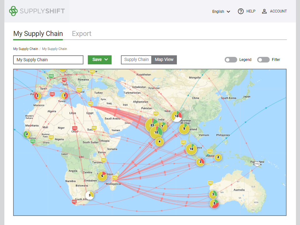 SupplyShift Software - Map view
