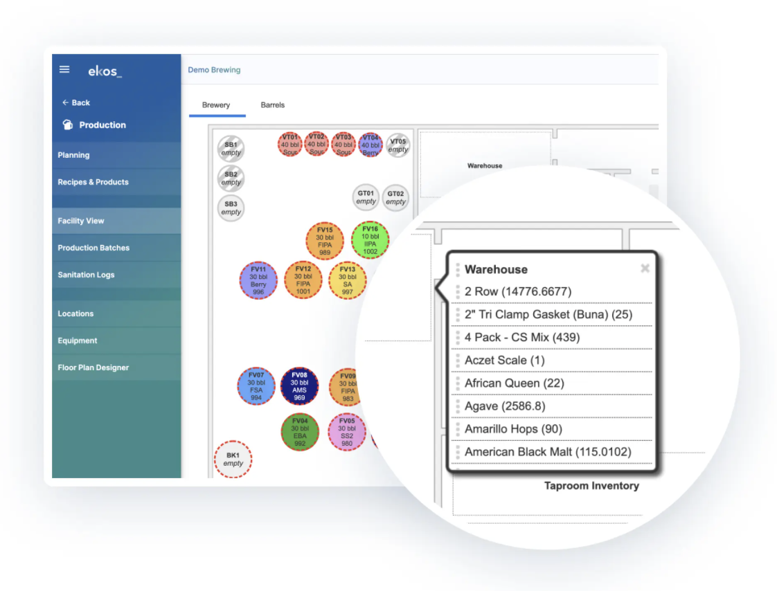 Ekos screenshot: Manage custom recipes & batches