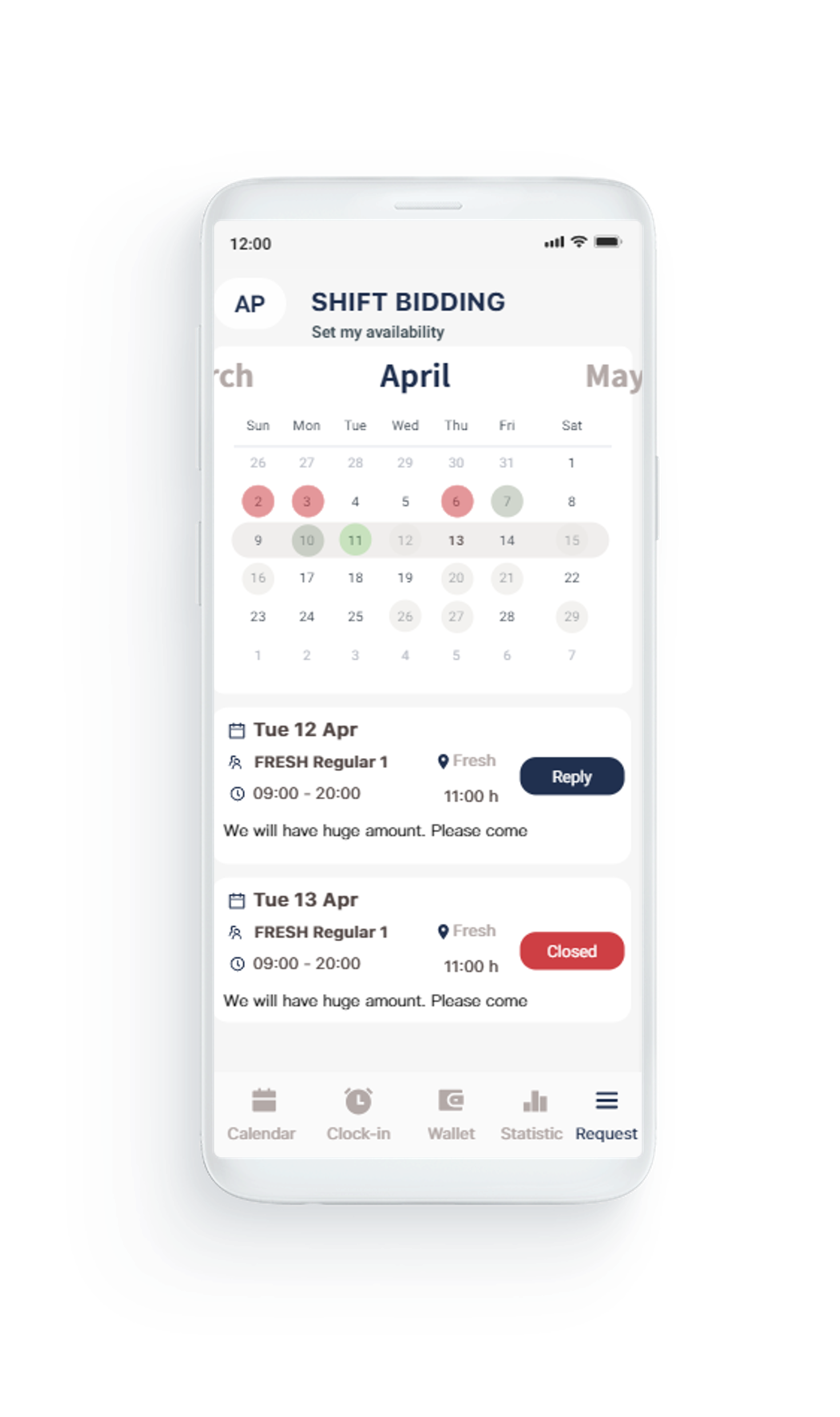 Shift Callout | Shift Bidding funcionality